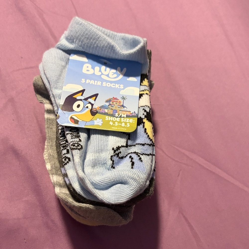 BLUEY Kids' Socks - Multi-Color Pack. Size s/m
4.5-8.5
